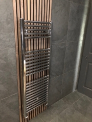 Wood strip wall panelling, bathroom refurbishment Surrey and Sussex, Thomson Properties