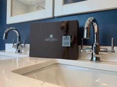 Double bathroom basins in furniture, fitted by Thomson Properties