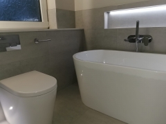 Bathroom lighting and electrics, bathroom refurbishment by Thomson Properties, Kitchen and Bathroom Refurbishment Specialists Surrey and Sussex
