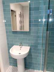 Bathroom metro tiling by Thomson Properties, Kitchen & Bathroom refurbishment Specialists in Surrey and Sussex