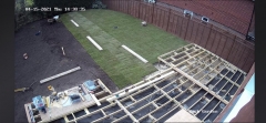 Thomson Properties laying garden decking, garden refurbishment, Surrey and Sussex