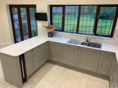 Completed grey shaker style kitchen, Thomson Properties