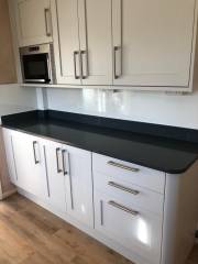 White shaker style kitchen installation, Thomson Properties, Surrey and Sussex