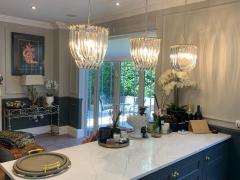 Kitchen pendant lighting, kitchen refurbishment by Thomson Properties, Surrey and Sussex