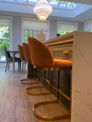 Kitchen island as part of a luxury kitchen refurbishment by Thomson Properties