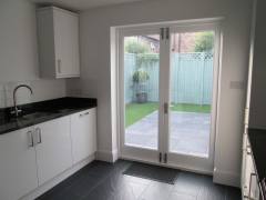 Monochrome kitchen refurbishment, Thomson Properties
