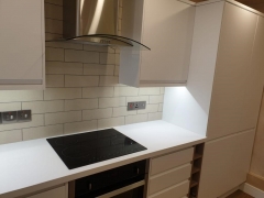 Metro tiled kitchen splashback, kitchen refurbishment, Thomson Properties, Surrey and Sussex