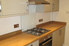 Shaker style kitchen refurbishment with wooden worktops and flooring, Thomson  Properties