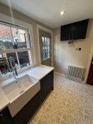 Patterned kitchen floor tiles, kitchen refurbishment, Thomson Properties