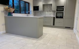 Grey shaker style kitchen, Thomson Properties kitchen fitter Surrey and Sussex