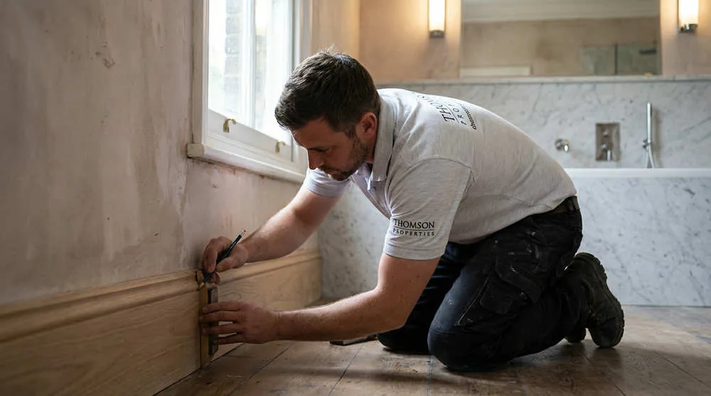 True expertise in period properties lies in the details, like scribing woodwork to fit perfectly against uneven, historic walls.