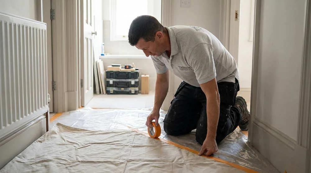 We treat your home as your 'Sanctuary.' Rigorous floor protection and a tidy workspace are standard parts of our respectful installation process.